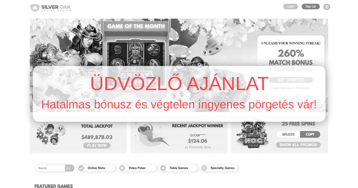 Silver Oak Casino hivatalos oldal Magyarországon